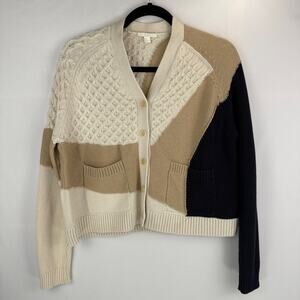 COS Multi-Stitch Wool-Blend Cardigan Size S